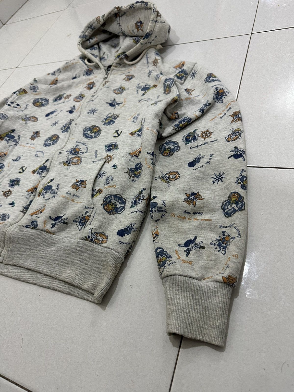 One Piece VTG Full Print One Piece Zipper Hoodie Size US L / EU 52-54 / 3 - 5 Thumbnail
