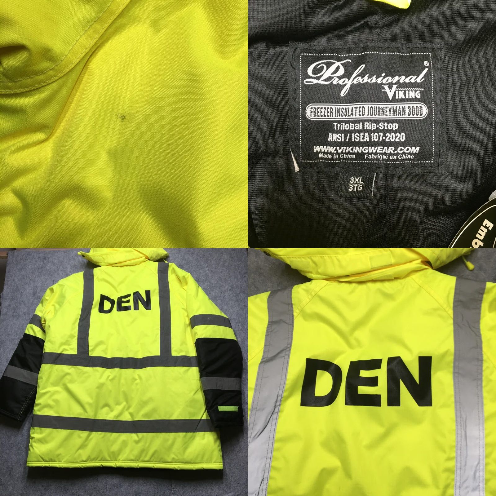 Vintage Viking Jacket Mens 3XL Yellow Hi Vis Insulated Freezer Journeyman 300D Parka Size US XXL / EU 58 / 5 - 8 Thumbnail