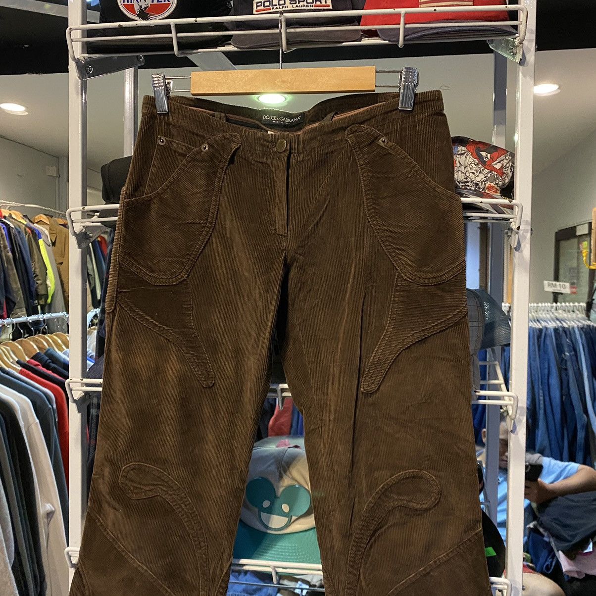 Dolce & Gabbana Vintage Dolce&gabbana Pant corduroy patchwork rare butterfly Size 26" / US 2 / IT 38 - 3 Thumbnail