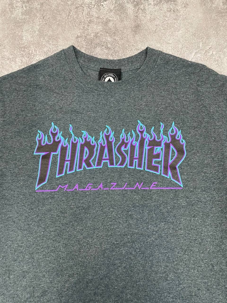Thrasher Thrasher Magazine Men Cotton T- Shirt Grey Size M Size US M / EU 48-50 / 2 - 2 Thumbnail