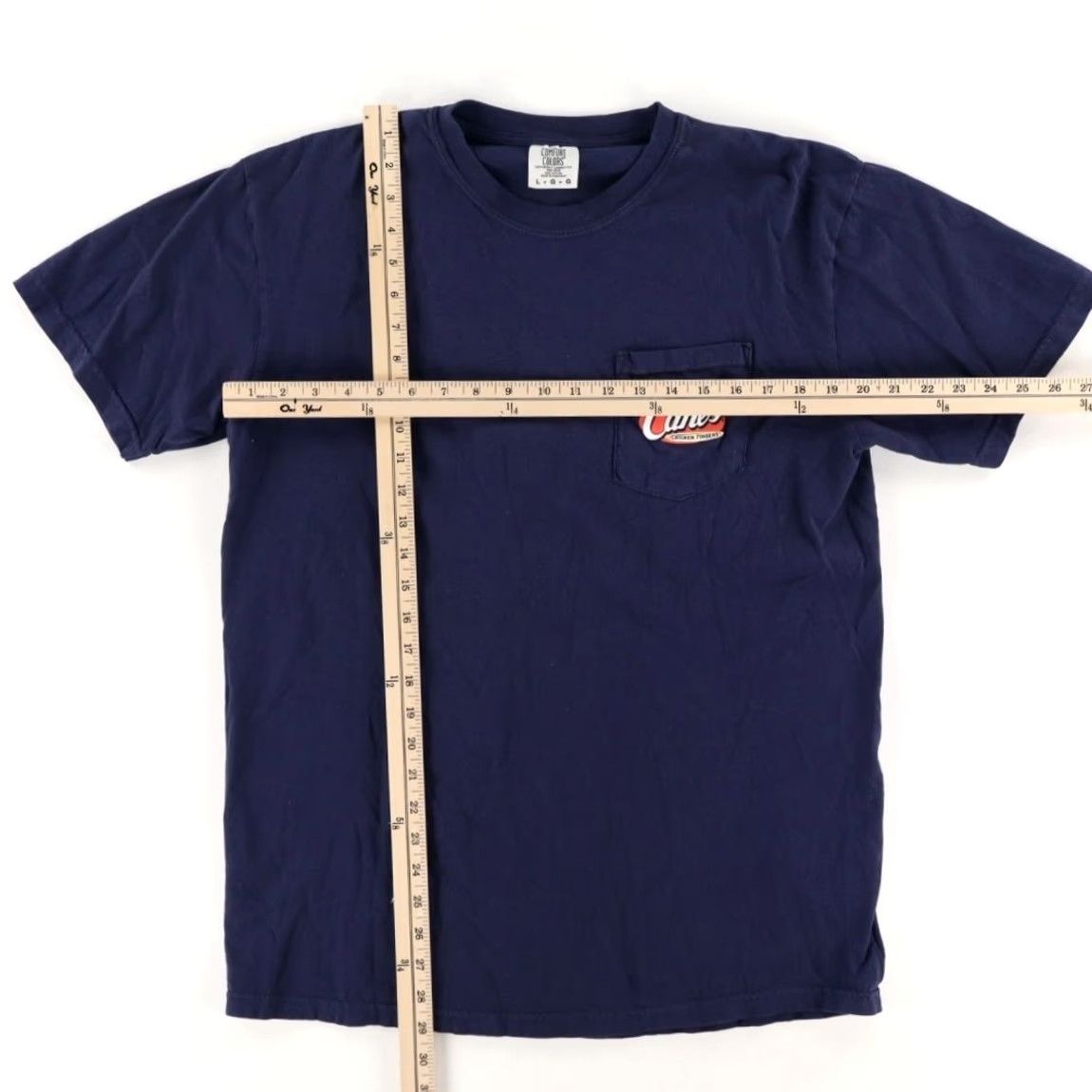 Comfort Colors Comfort Colors Cane's Chicken Fingers Solid T-Shirt Navy Men's L Size US L / EU 52-54 / 3 - 3 Thumbnail