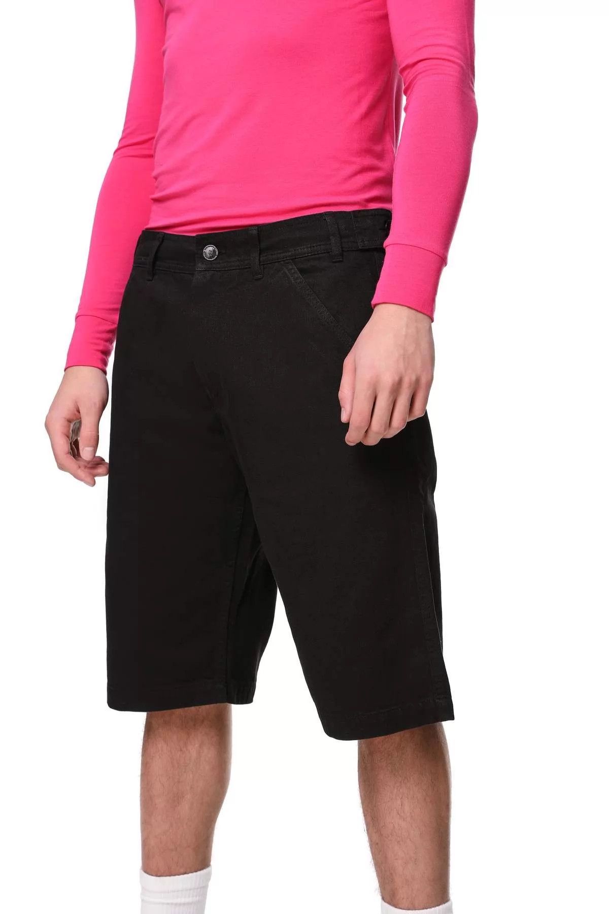 Raf Simons Raf Simons 23ss Black Denim Leather Patch Shorts Size US 32 / EU 48 - 2 Thumbnail