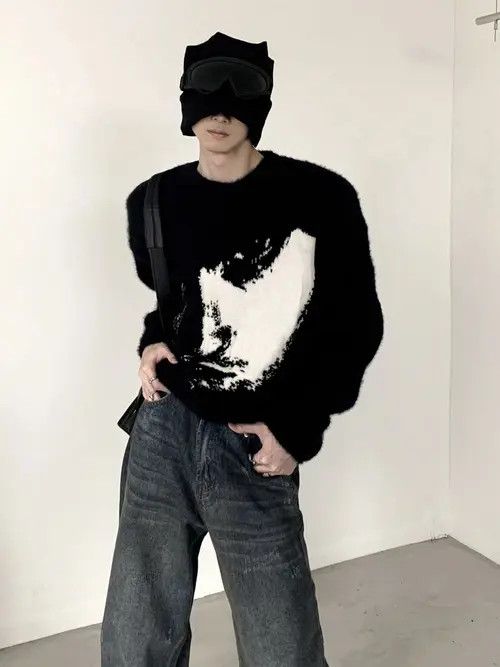 Street Mohair Pullover Loose Knit Sweater