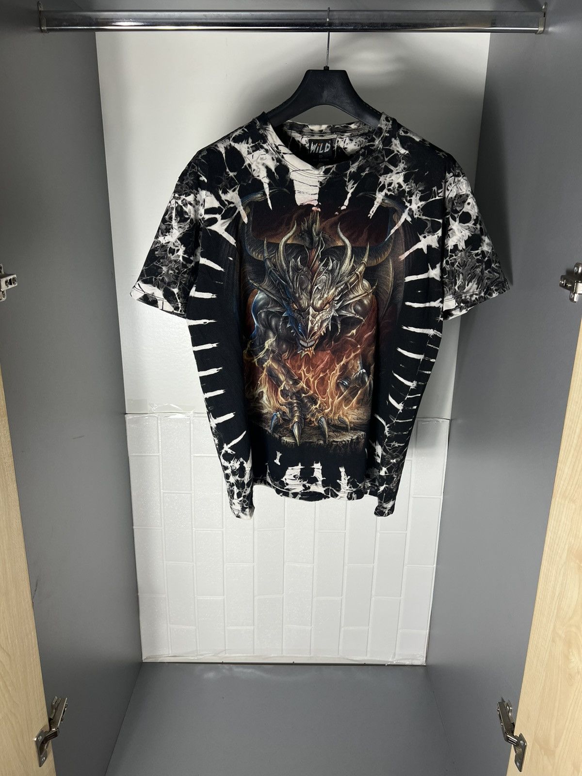 Vintage VERY RARE DRAGONS DOUBLE PRINTED DESIGNER T-SHIRT Y2K 90s Size US L / EU 52-54 / 3 - 1 Thumbnail