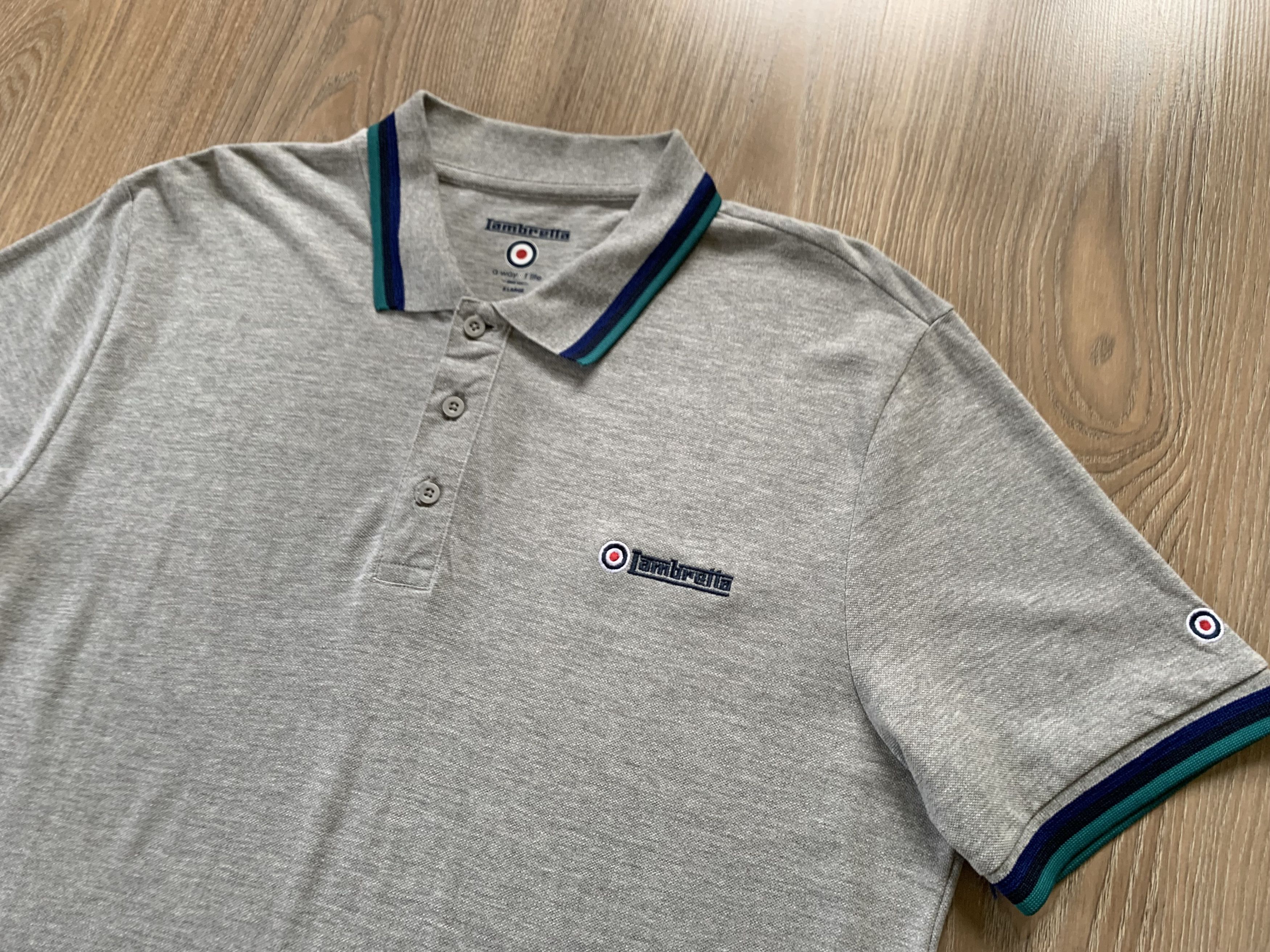 Japanese Brand × Lambretta Lambretta Cotton Grey Polo T Shirt Size US XL / EU 56 / 4 - 4 Thumbnail