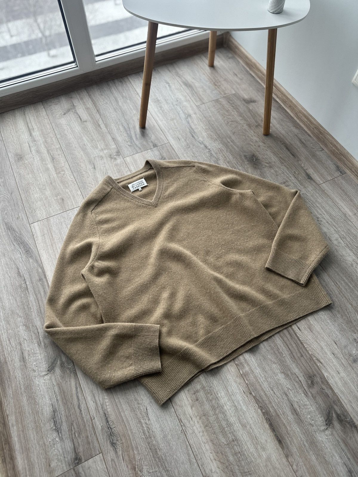 Maison Margiela 2024 Maison Margiela V Neck Knitted Wool Sweater Size US XXL / EU 58 / 5 - 3 Thumbnail