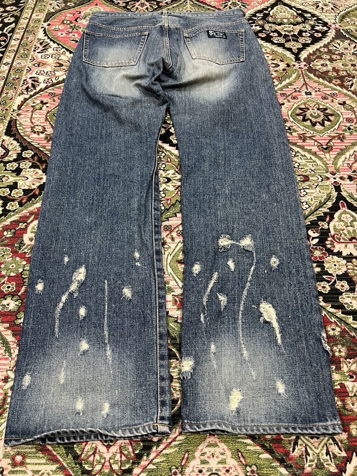 Japanese Brand × Takeo Kikuchi VTG TAKEO KIKUCHI DISTRESSED JEANS VERY RARE Size US 32 / EU 48 - 2 Thumbnail