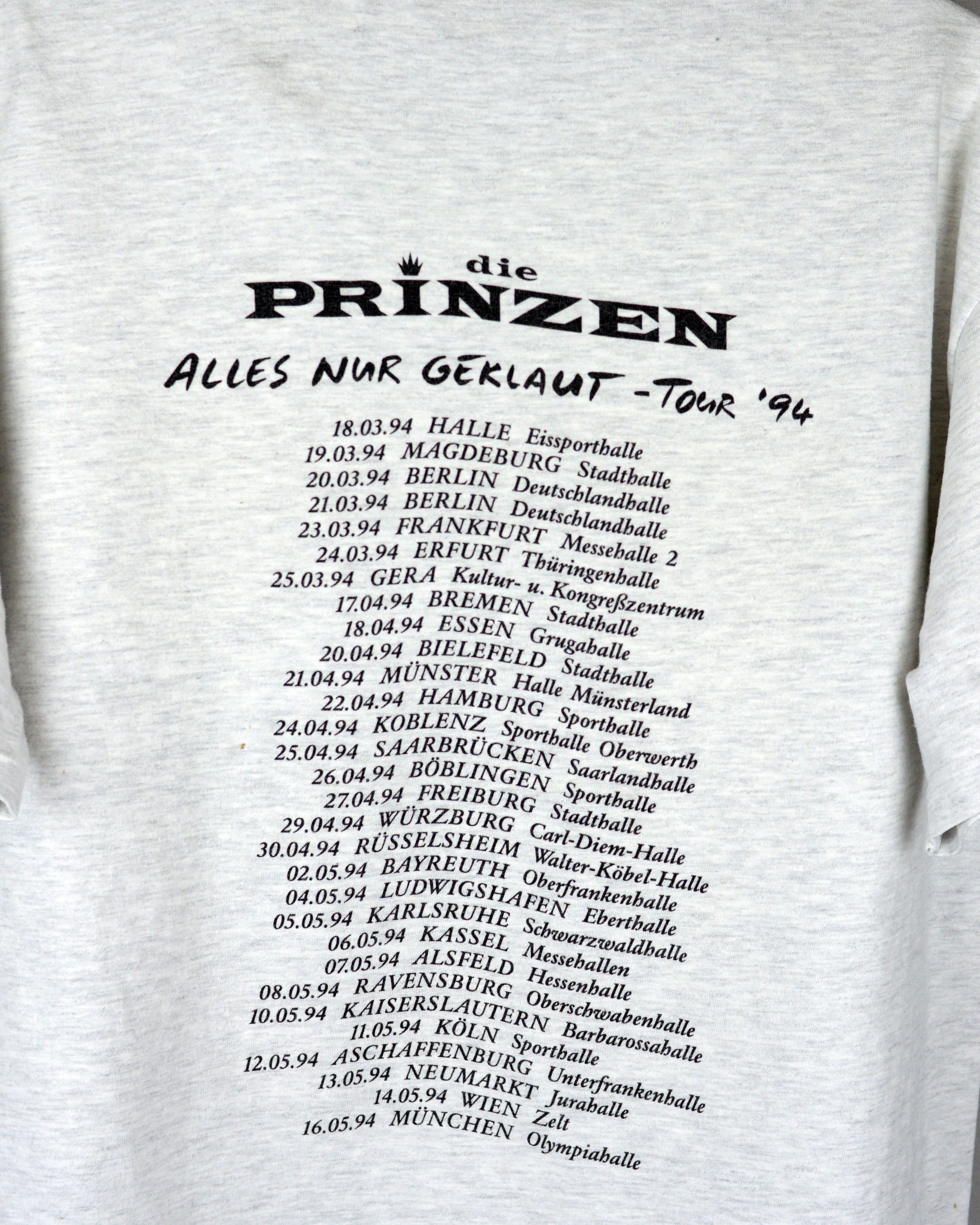 Vintage Vintage Die Prinzen 1994 tour t shirt Size US L / EU 52-54 / 3 - 4 Thumbnail