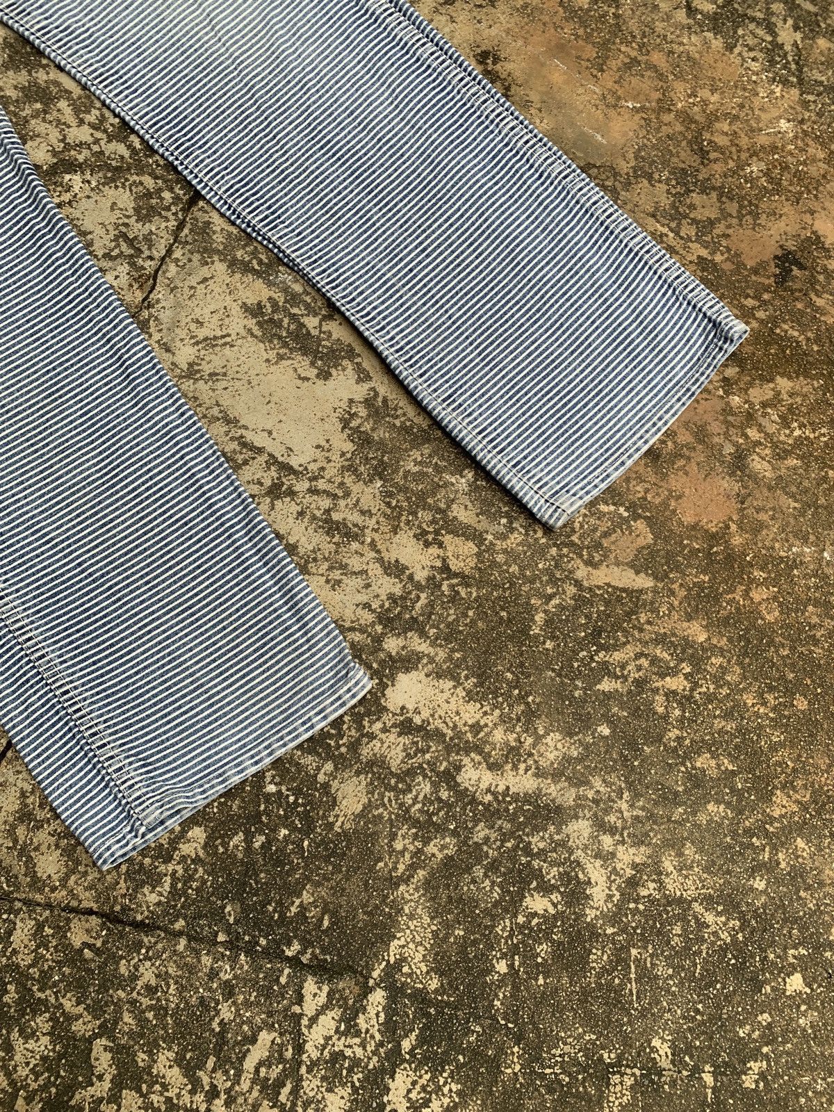 Japanese Brand × Johnbull × Vintage 1990s John Bull Japan Horizontal Stripes Denim Pants Size US 29 - 5 Thumbnail