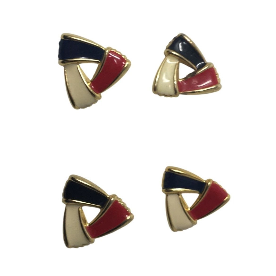 Other Two Pairs of Vintage Patriotic Red, White and Blue Enamel St Size ONE SIZE - 1 Thumbnail