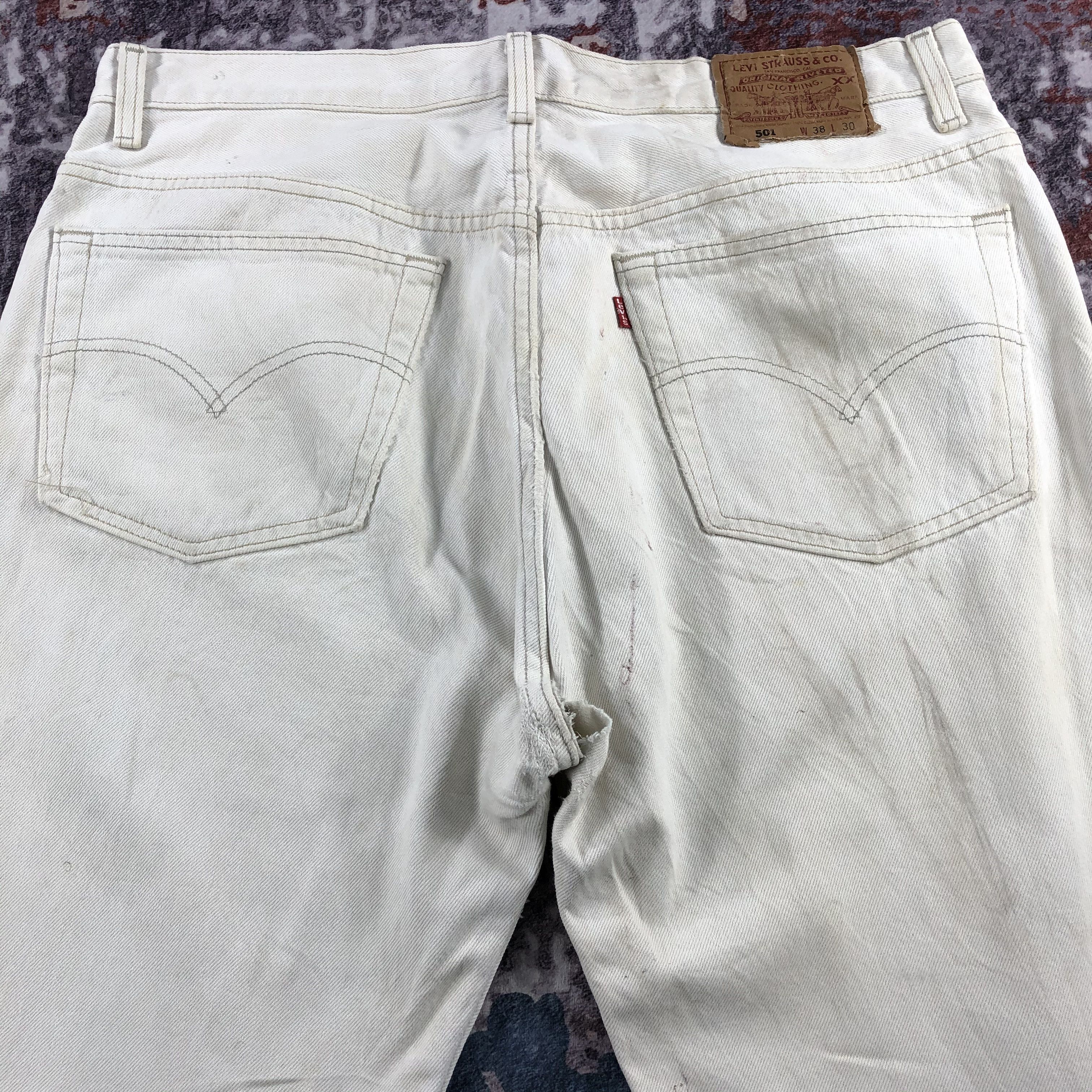 Levi's 90s Vintage Light Wash Levis 501 Jeans-JM2532 Size US 36 / EU 52 - 5 Thumbnail