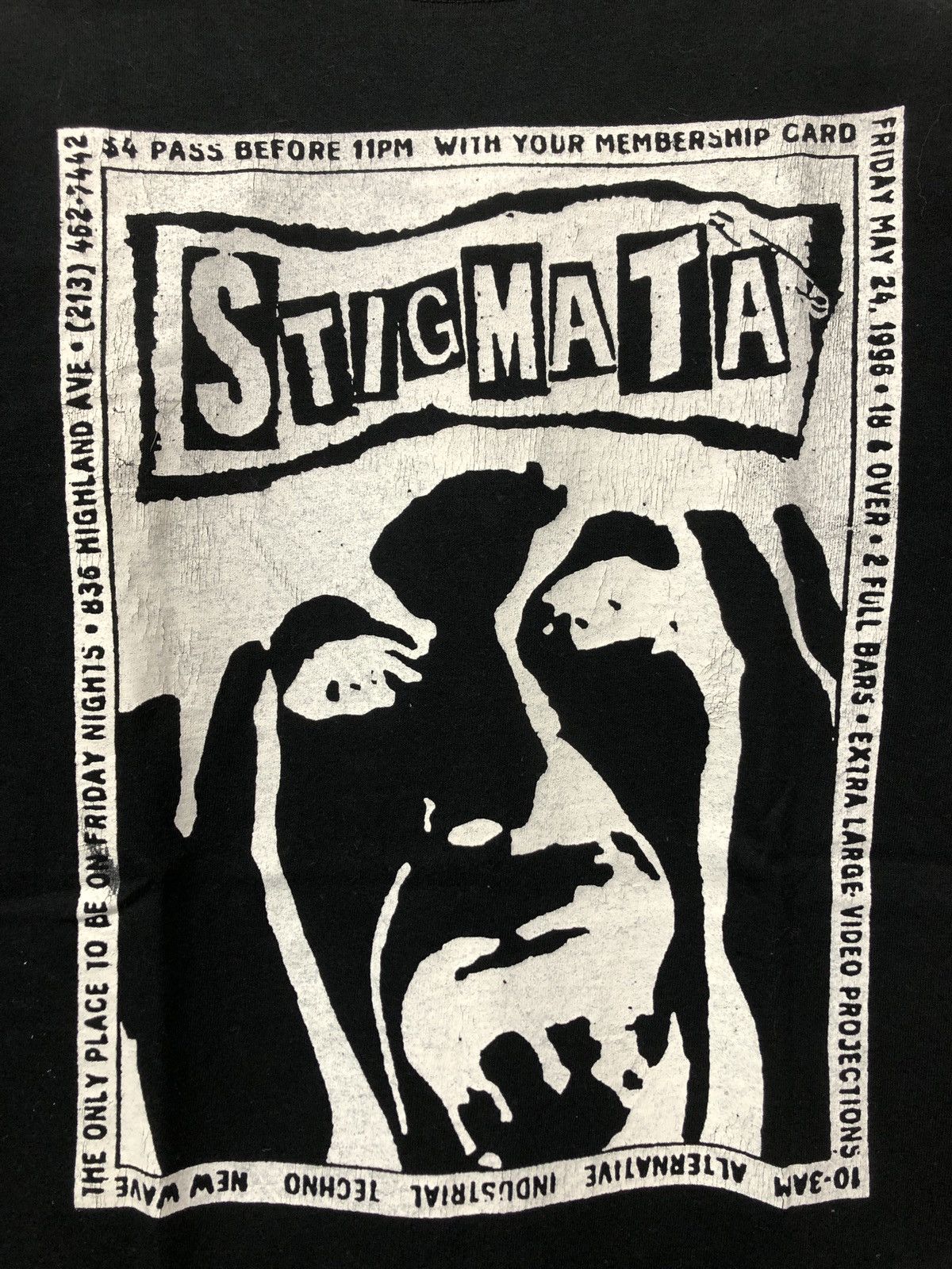 Vintage Vintage Stigmata T-Shirt Club New Wave Techno Industrial Size US S / EU 44-46 / 1 - 2 Thumbnail