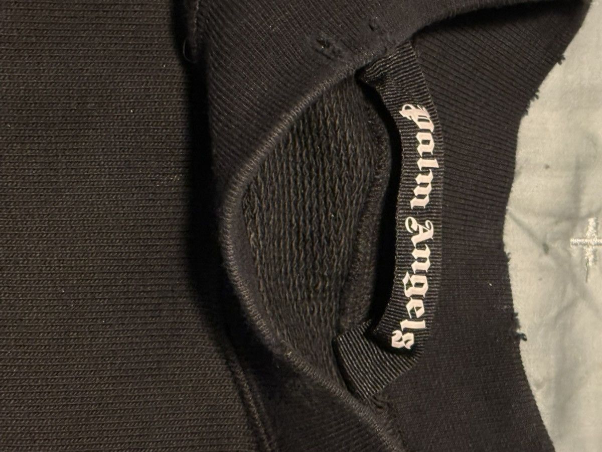 Palm Angels Burning Logo-print distressed sweatshirt Size US L / EU 52-54 / 3 - 9 Thumbnail