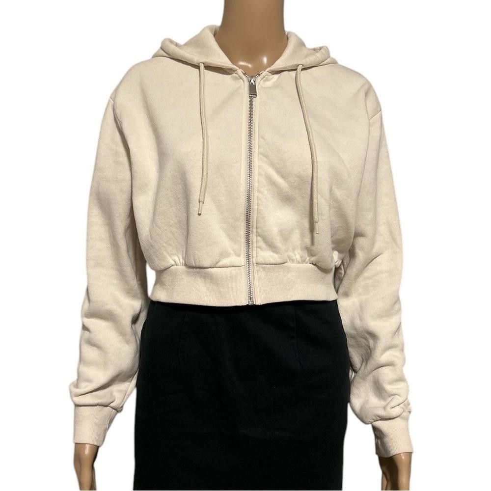 Divided DIVIDED Cream-coloured cropped zip-up hoodie, size M Size M / US 6-8 / IT 42-44 - 1 Thumbnail