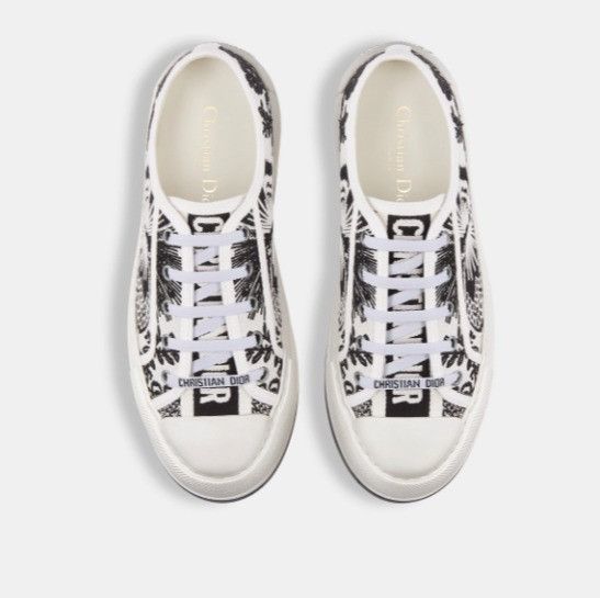 Dior o1w1db11224 Embroidered Cotton Platform Sneakers Size US 8 / IT 38 - 3 Thumbnail