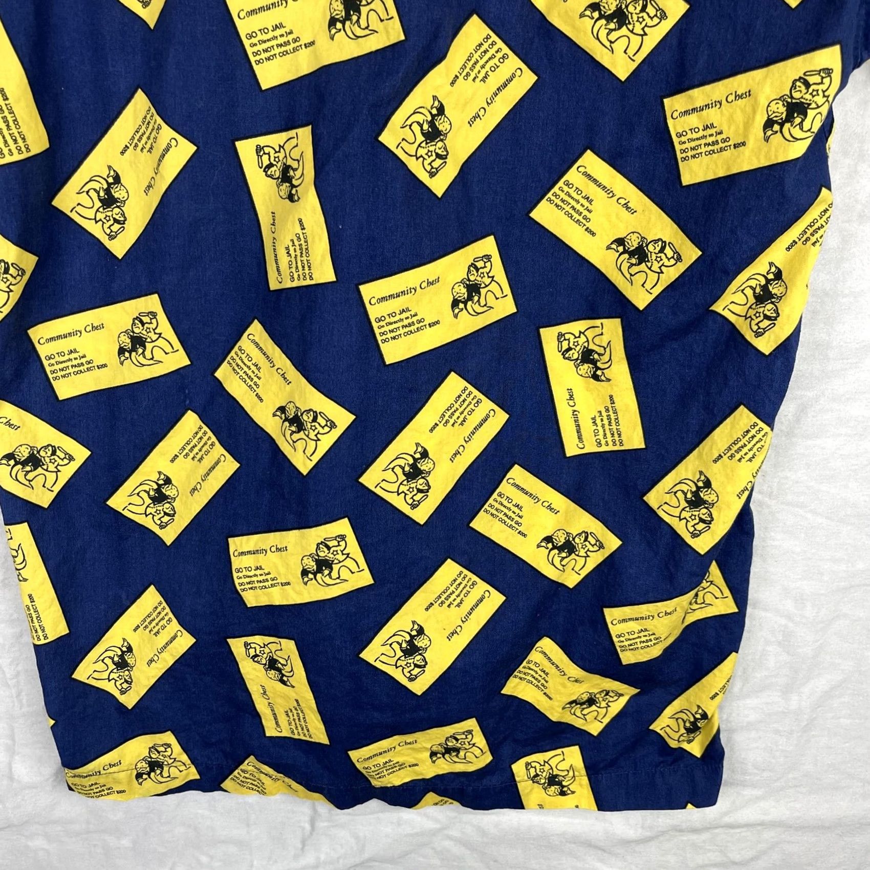 Vintage VINTAGE MONOPOLY Shirt Mens S Blue Hawaiian Community Chest Go To Jail 2001 Size US S / EU 44-46 / 1 - 7 Thumbnail