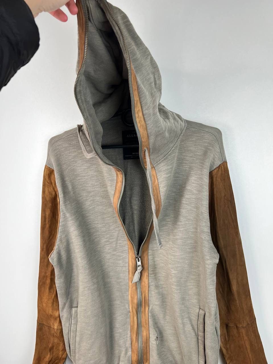 Allsaints Allsaints leather luxury zip hoodie size M Size US M / EU 48-50 / 2 - 8 Thumbnail