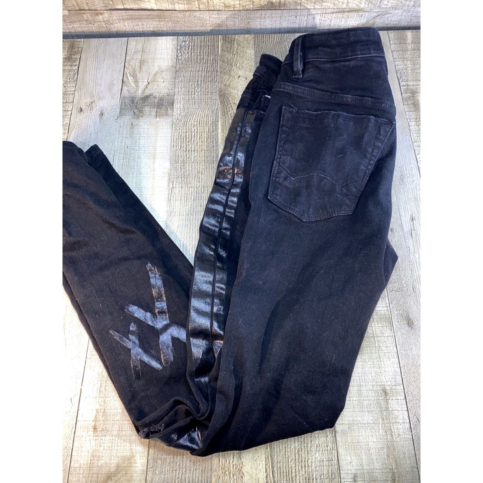 Cult Of Individuality Cult of Individuality Jeans Men 34x32 Black Distressed Tapered Color Black Mens Jeans 34x32 Size US 34 / EU 50 - 5 Thumbnail