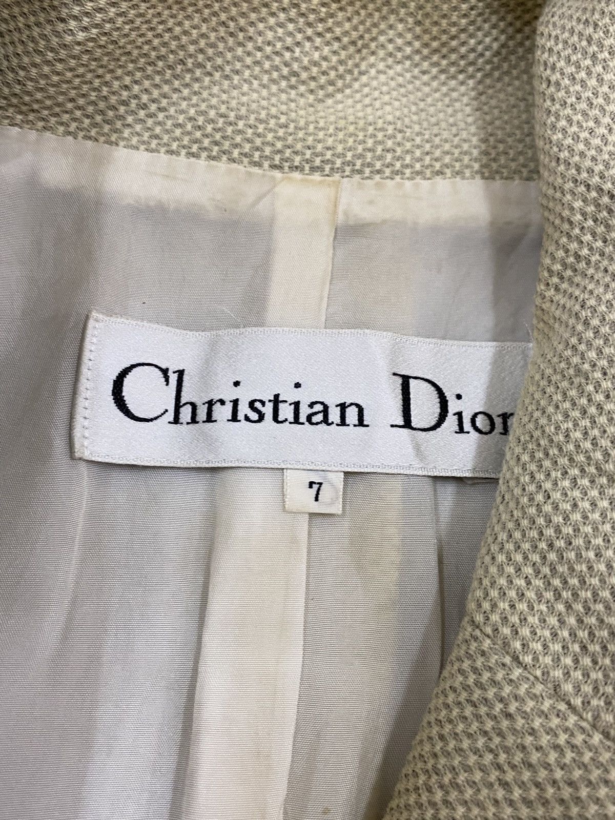 Christian Dior Monsieur Vintage Christian Dior Beige Wool Blazer - Size 7 Size M / US 6-8 / IT 42-44 - 10 Thumbnail