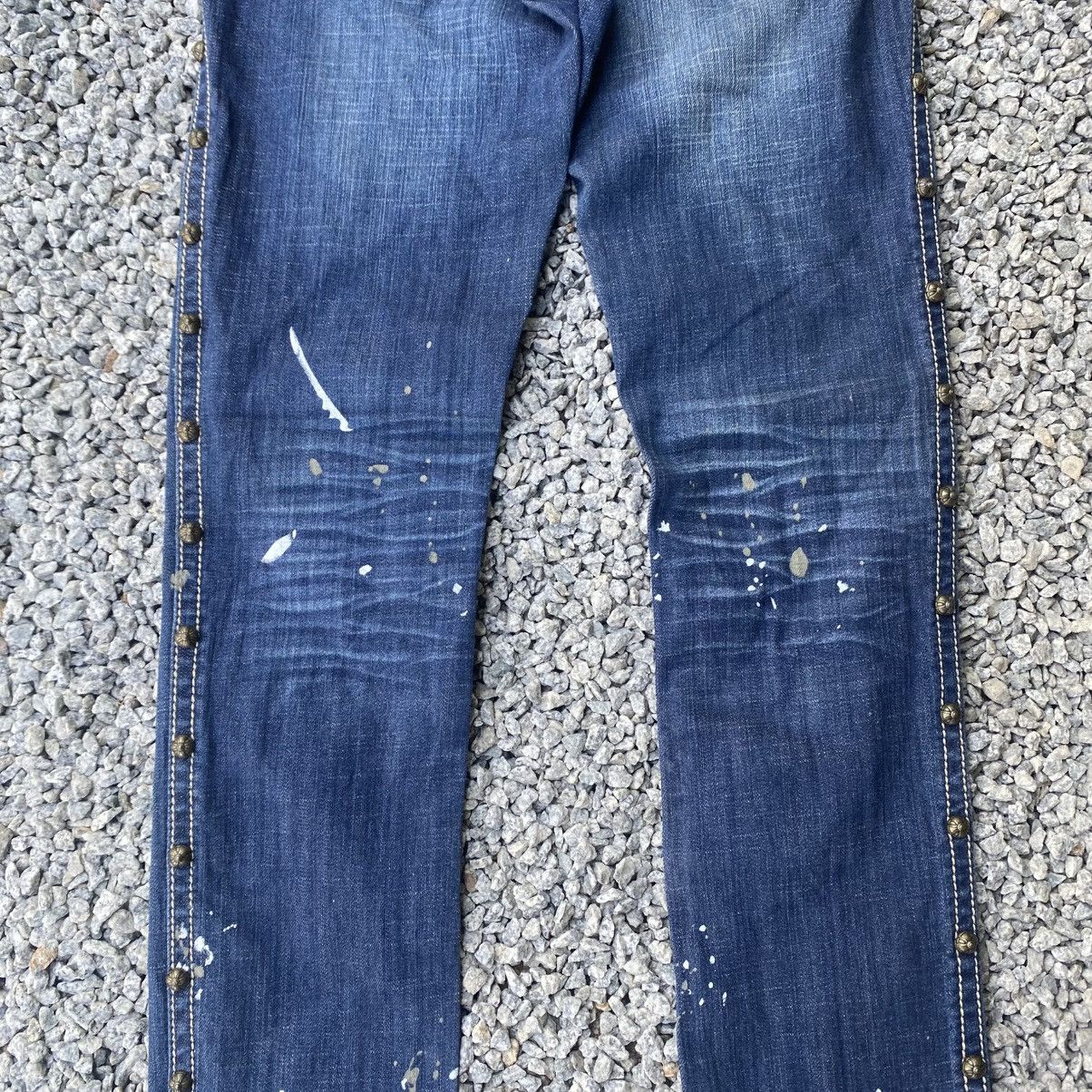 Seditionaries ANTIQUE RIVET STUDDED CROSS CH INSPIRED JEANS Size US 28 / EU 44 - 9 Thumbnail