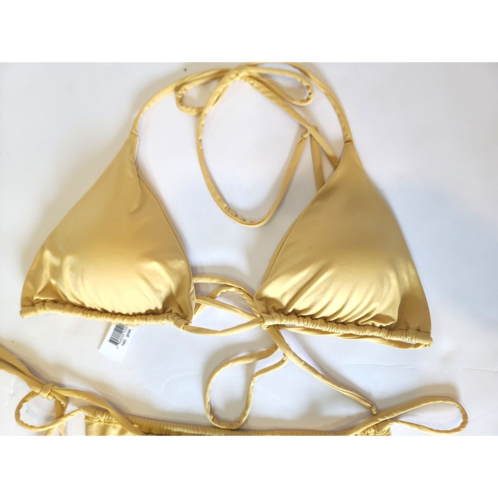 Other New W/Tags Monica Hansen Gold Bikini Top & Bottoms Set Large Size L / US 10 / IT 46 - 6 Thumbnail