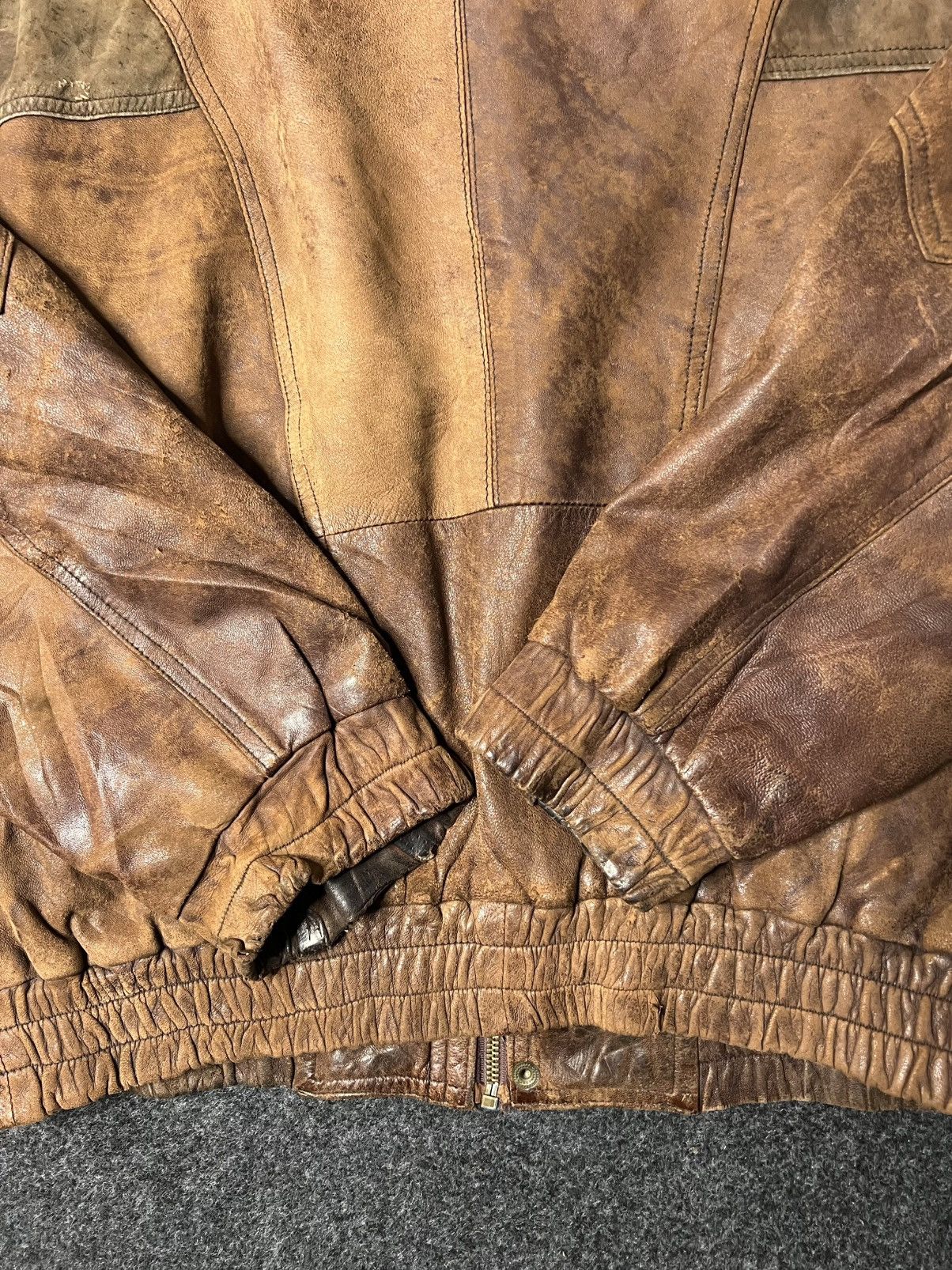 Other Vtg 80s Original leather Aviator Flight Bomber Jacket Rare L Size US L / EU 52-54 / 3 - 15 Thumbnail