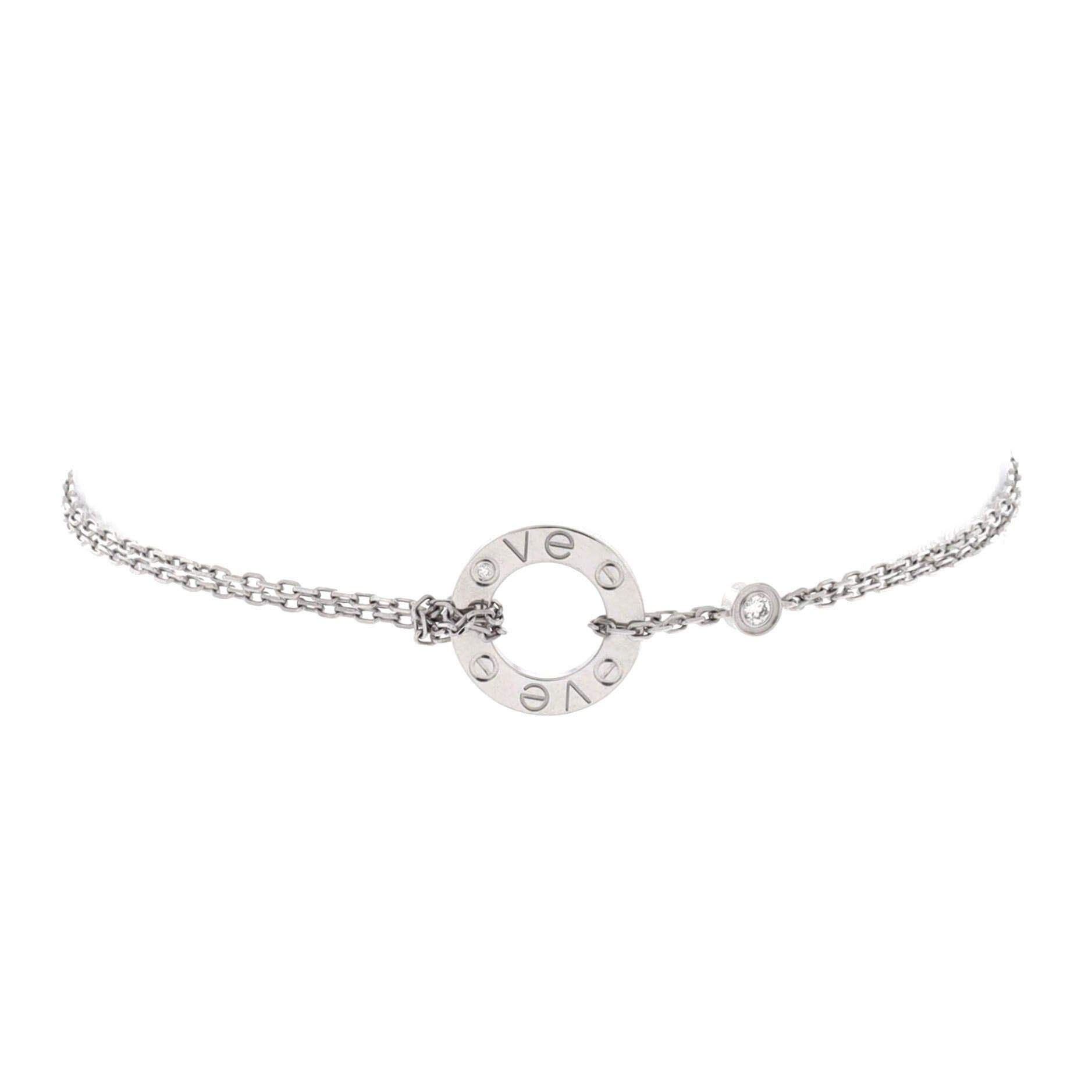 Cartier 2 Diamonds Love Bracelet Size ONE SIZE - 1 Thumbnail