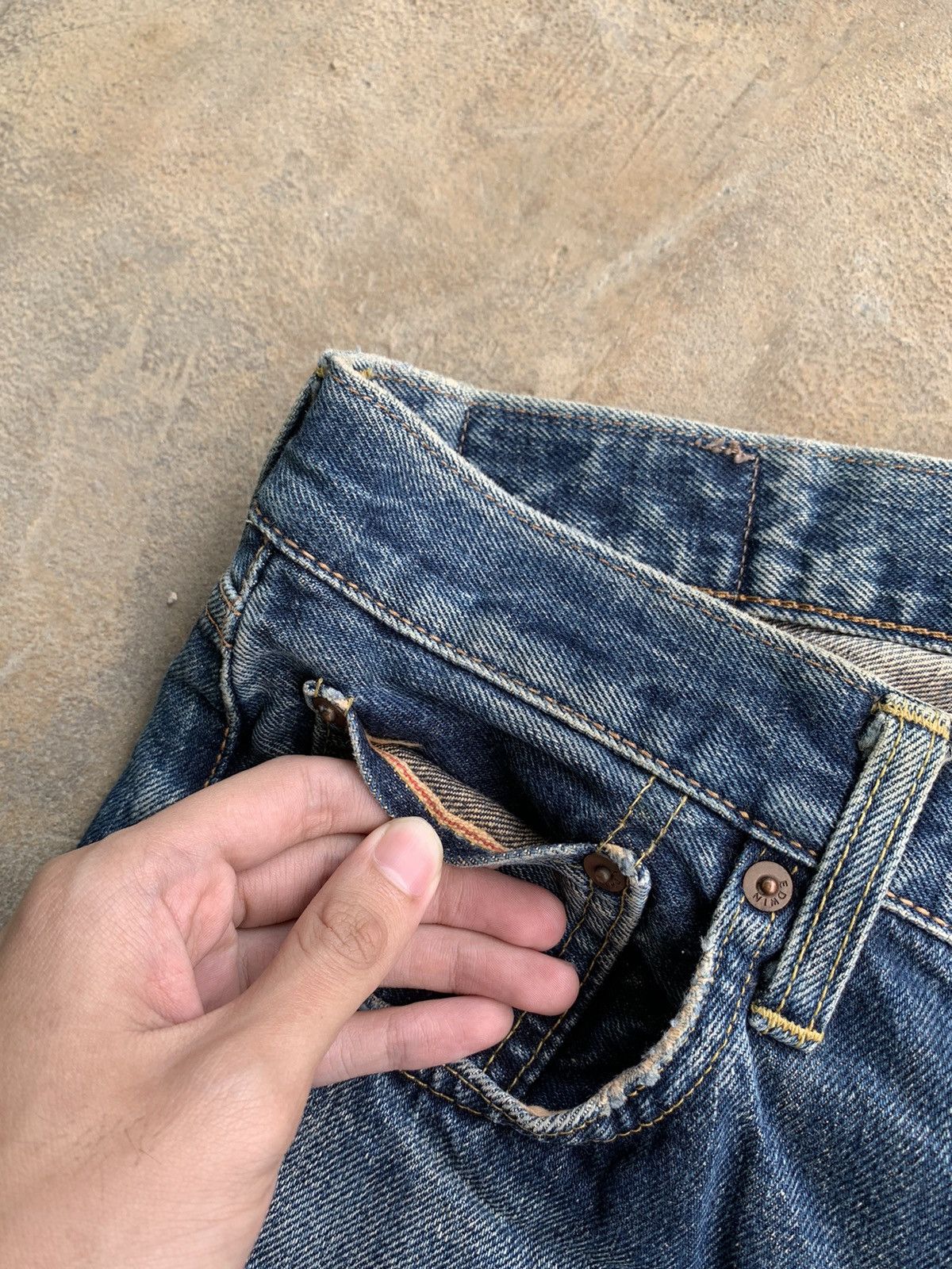 Edwin × Japanese Brand Vintage Edwin 505X Baggy Selvedge Distressed Denim Size US 29 - 11 Thumbnail