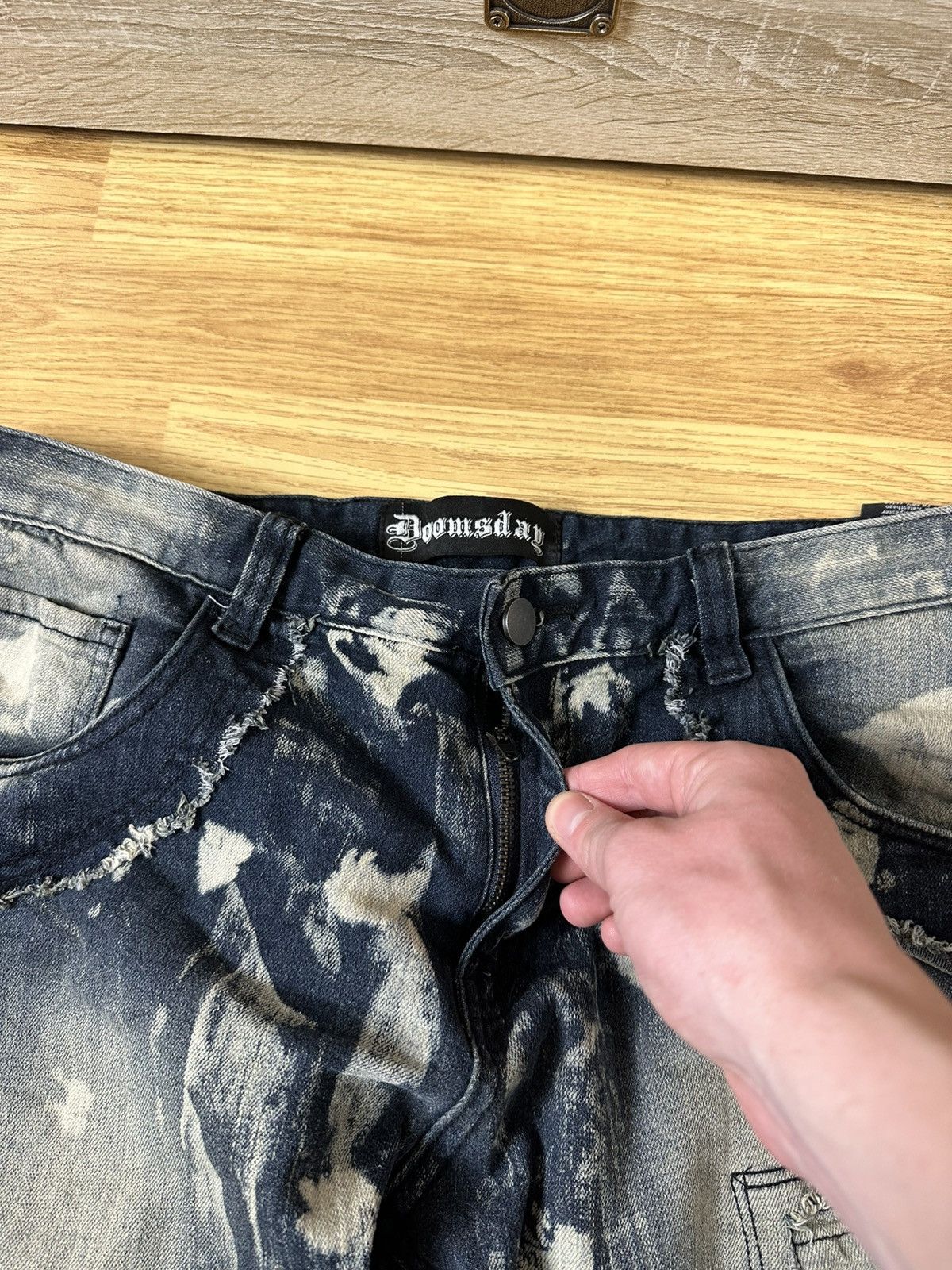 If Six Was Nine 🔥 Doomsday Opium Y2K Hysteric Glamour Denim Pants Ed Hardy Size US 34 / EU 50 - 5 Thumbnail