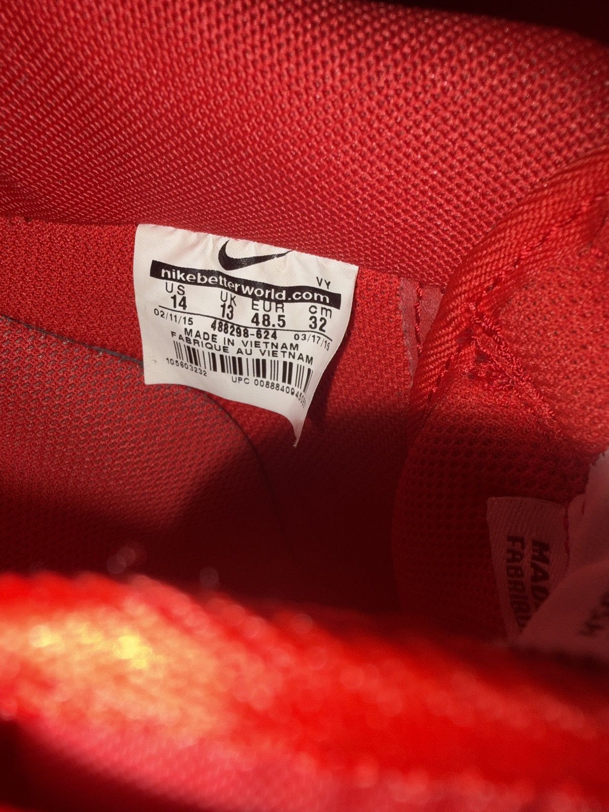 Nike Red air force 1 Size US 14 / EU 47 - 6 Thumbnail