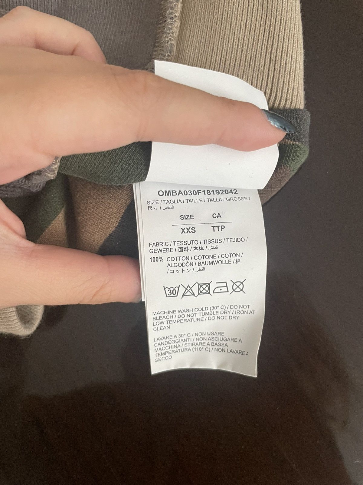 Off-White Off White Reconstructed Camo Crewneck Size US XXS / EU 40 - 6 Thumbnail