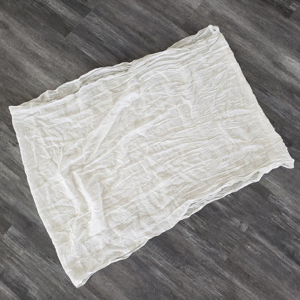 Designer Cream Silver Metallic Infinity Scarf Size ONE SIZE - 3 Thumbnail
