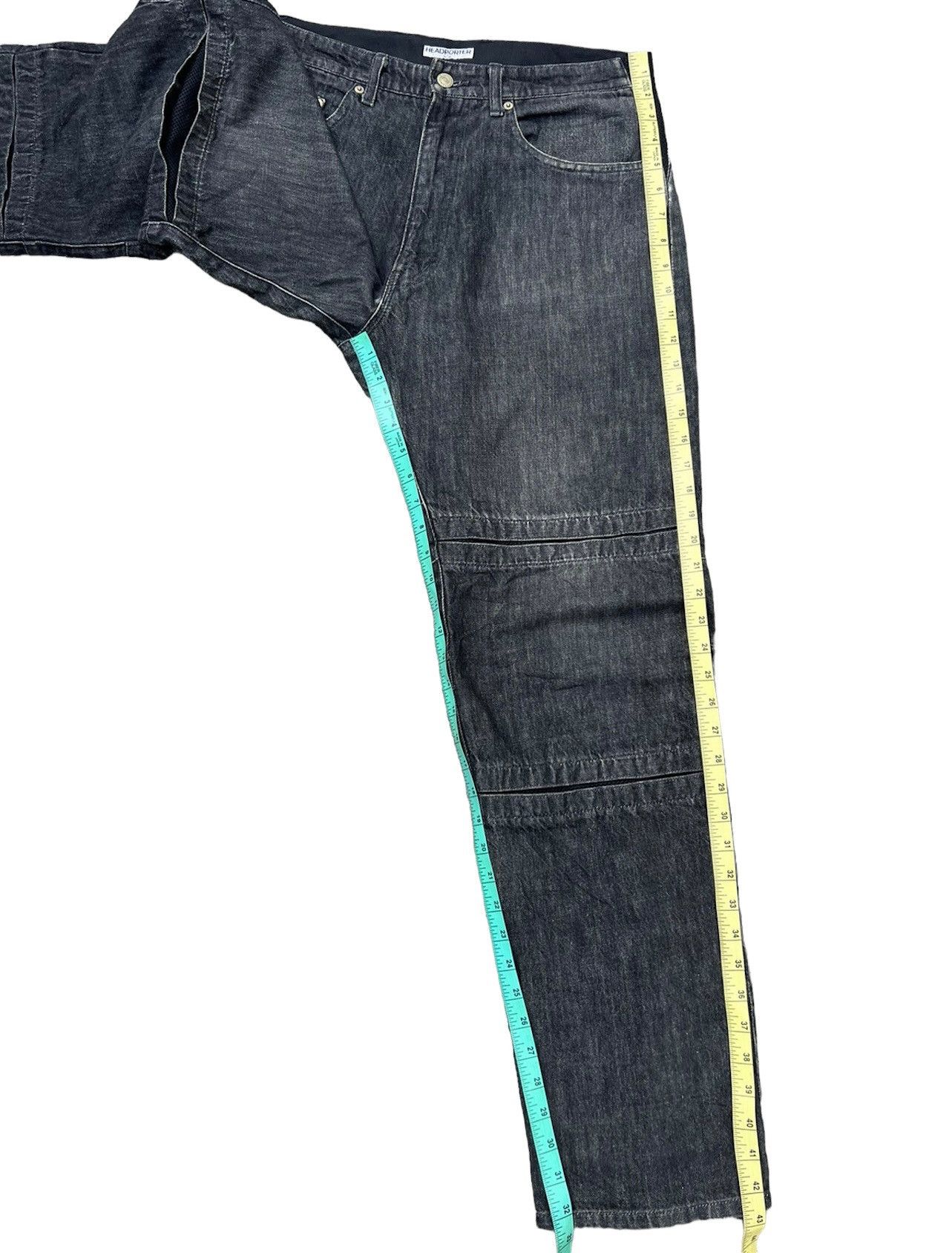 Head Porter Vintage Headporter Japan Faded Black Denim Hybrid Jeans Size US 33 - 5 Thumbnail