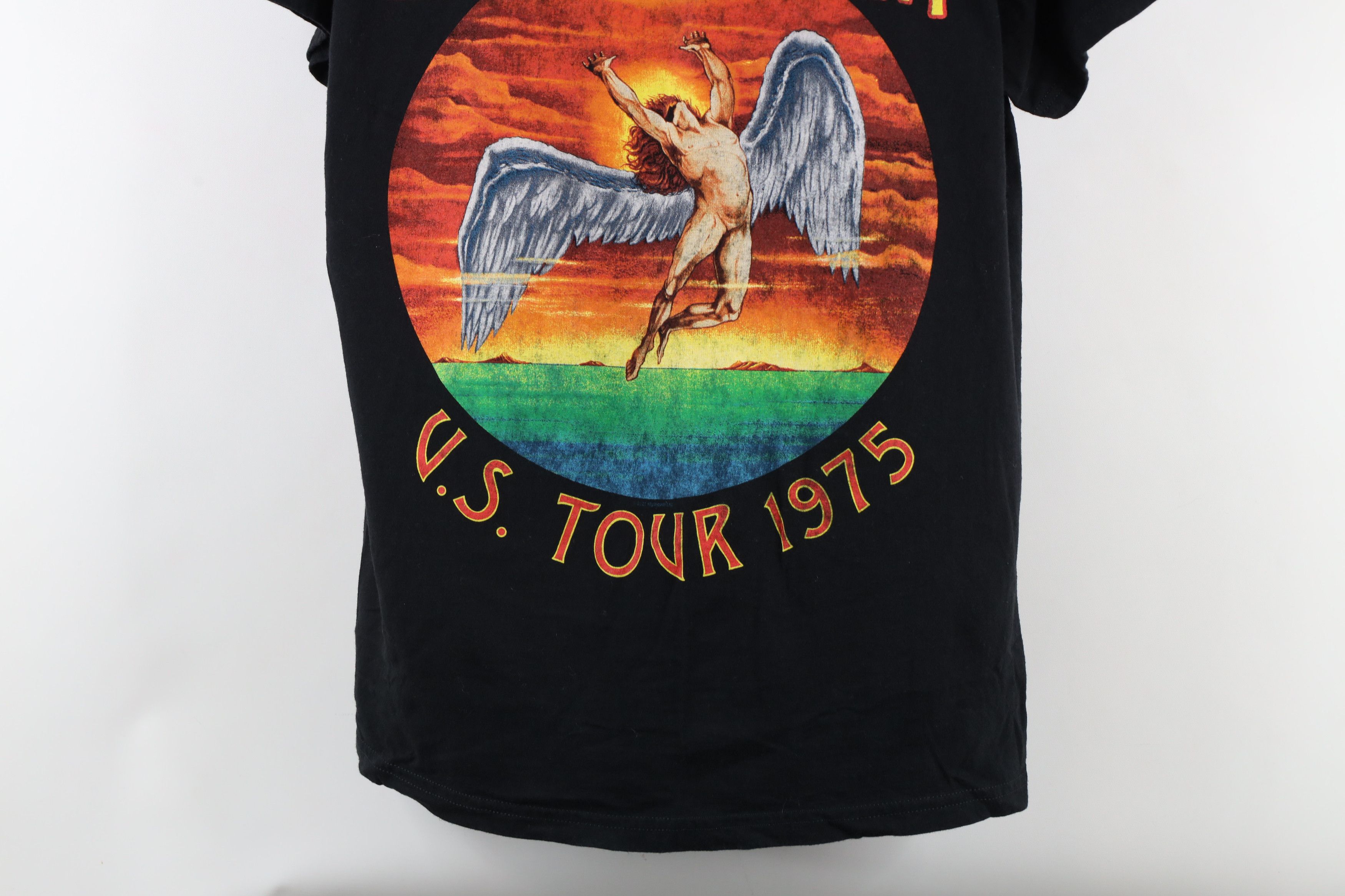 Vintage Retro Icarus US Tour 1975 Led Zeppelin Band T-Shirt Black Size US L / EU 52-54 / 3 - 3 Thumbnail