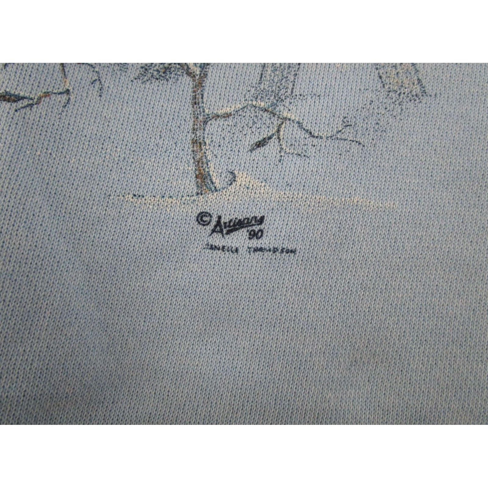 Vintage Vintage Artisan Wolf Graphic Henley Sweatshirt Blue Men's L 90s Sports Hooded Sweatshirt Size US L / EU 52-54 / 3 - 3 Thumbnail