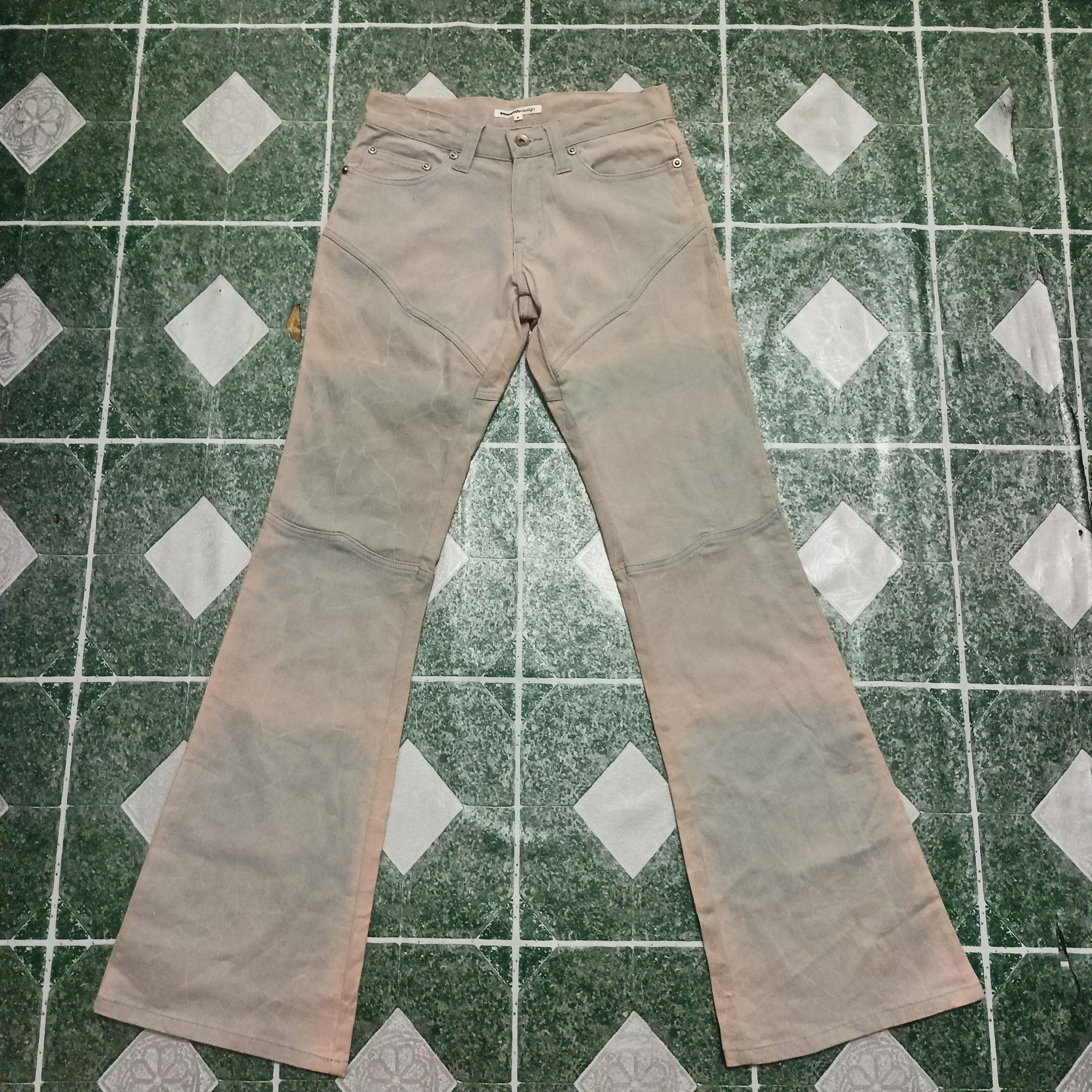 If Six Was Nine SEMANTIC DESIGN BONDAGE PUNK FLARE BOOTCUT FADED