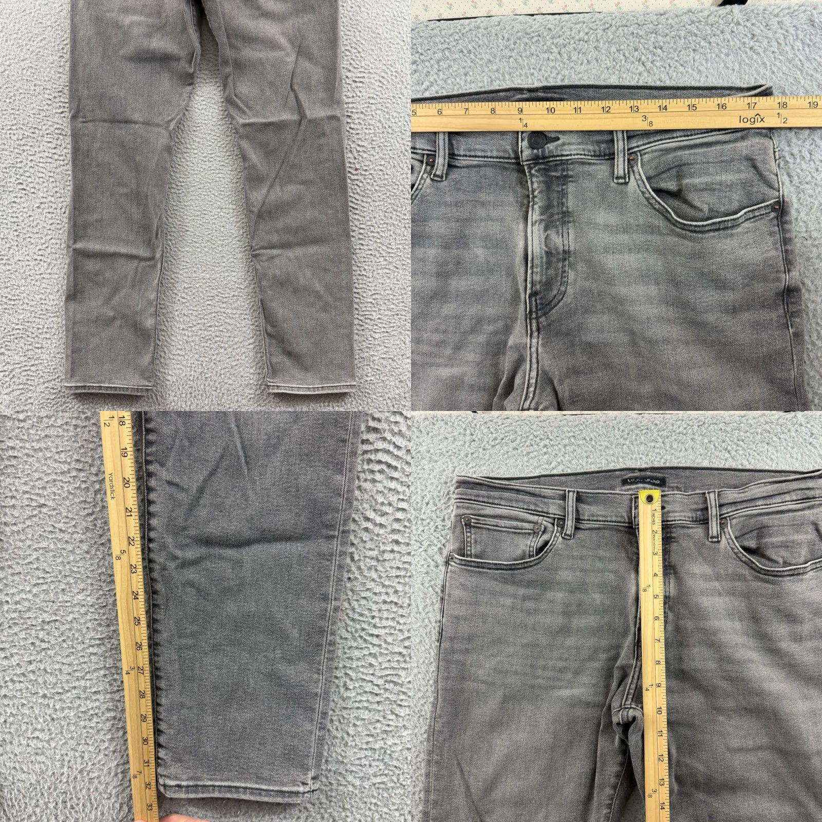 Lucky Brand Lucky Brand Jeans Mens 34x32 Gray Slim Straight Stretch Casual 5-Pocket Design Jeans Men Regular Size 34 Gray Vintage: No Size US 34 / EU 50 - 8 Thumbnail