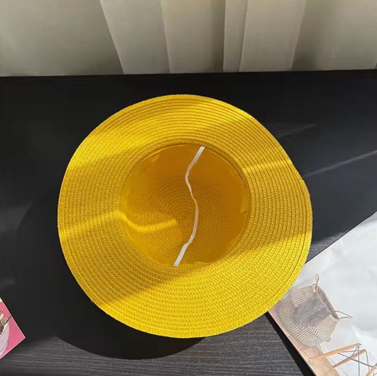 Japanese Brand Yellow Straw Hat Size ONE SIZE - 3 Thumbnail