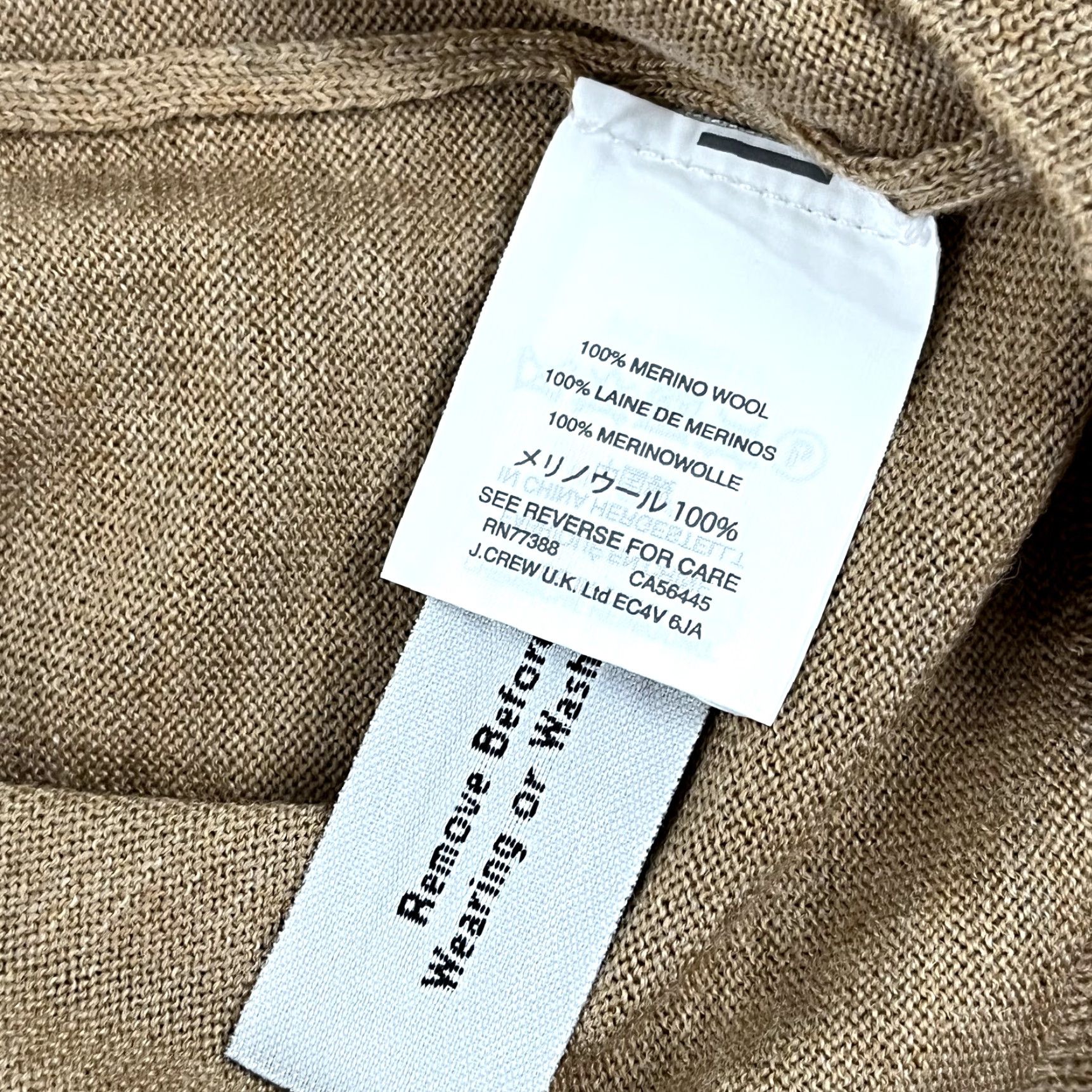 J.Crew J.CREW Lightweight Knit Sweater Women Small Brown Merino Wool Crew Neck Regular Fit Size S / US 4 / IT 40 - 3 Thumbnail