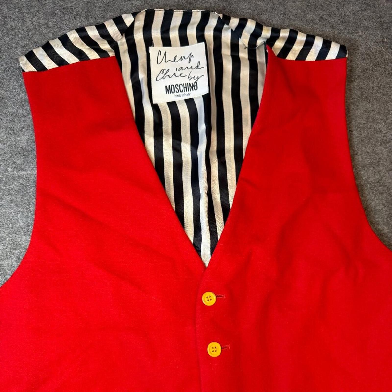 Other RARE Vintage MOSCHINO Cheap & Chic Mickey Mouse Vest Wool Size M / US 6-8 / IT 42-44 - 6 Thumbnail