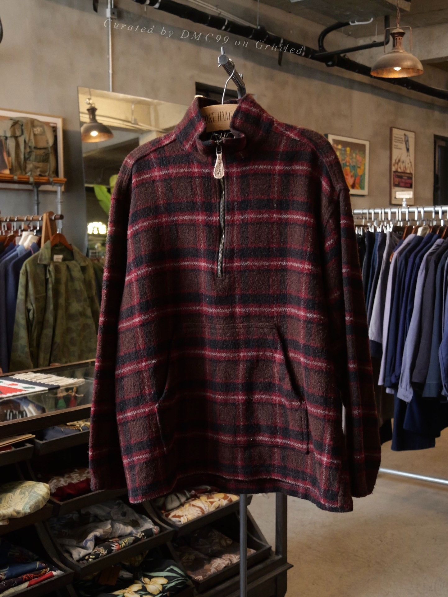 Woolrich Woolen Mills Woolrich 1990s Plaid Half-Zip Top Size US L / EU 52-54 / 3 - 1 Thumbnail