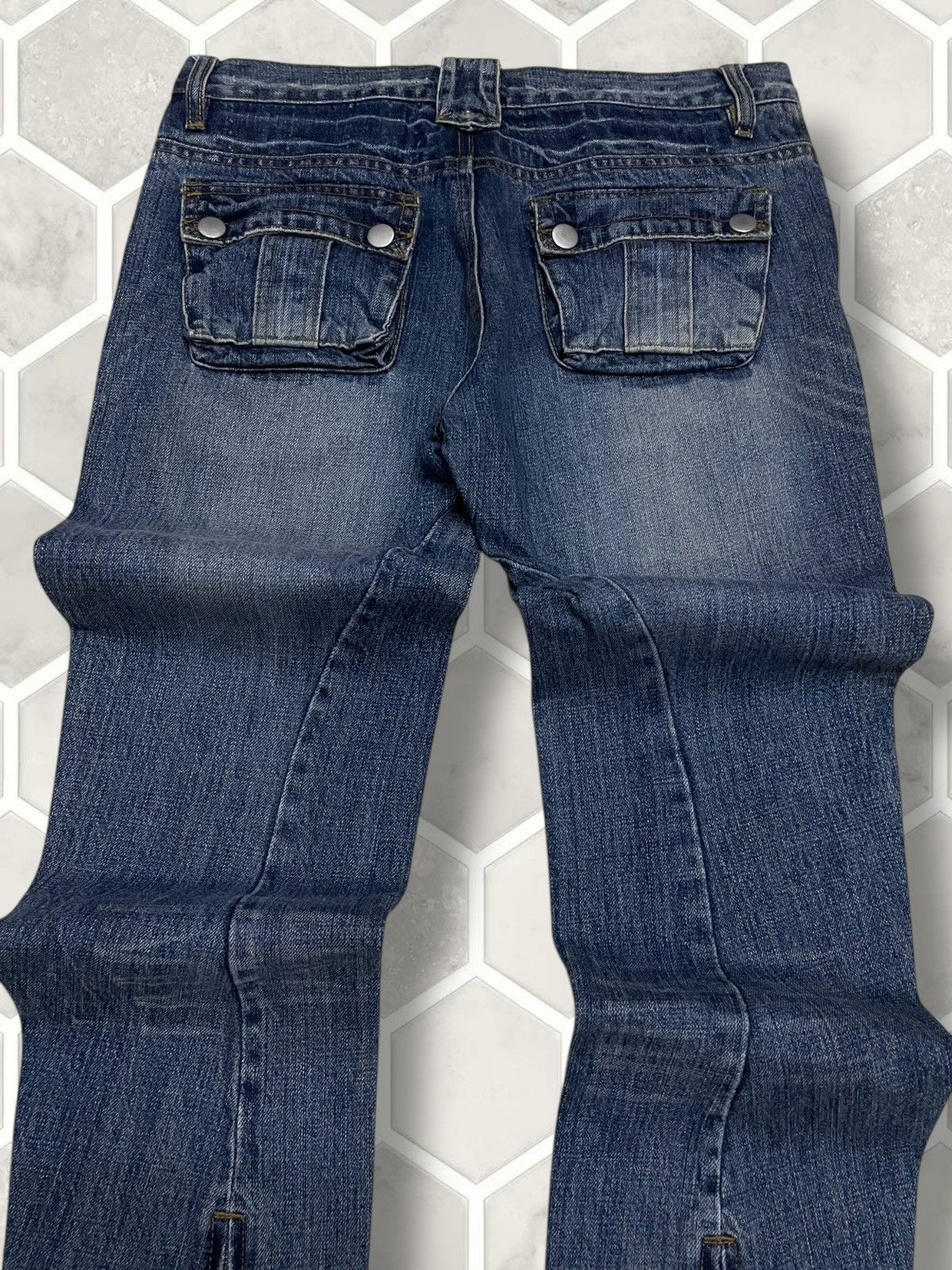 In The Attic Vintage 1990s Japan Designer BitBlue Punk Bikers Denim Size US 29 - 11 Thumbnail