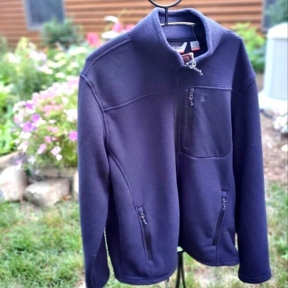 Free Country Free Country Dark Navy Grid Fleece Sz. XL Jacket Size US XL / EU 56 / 4 - 1 Thumbnail