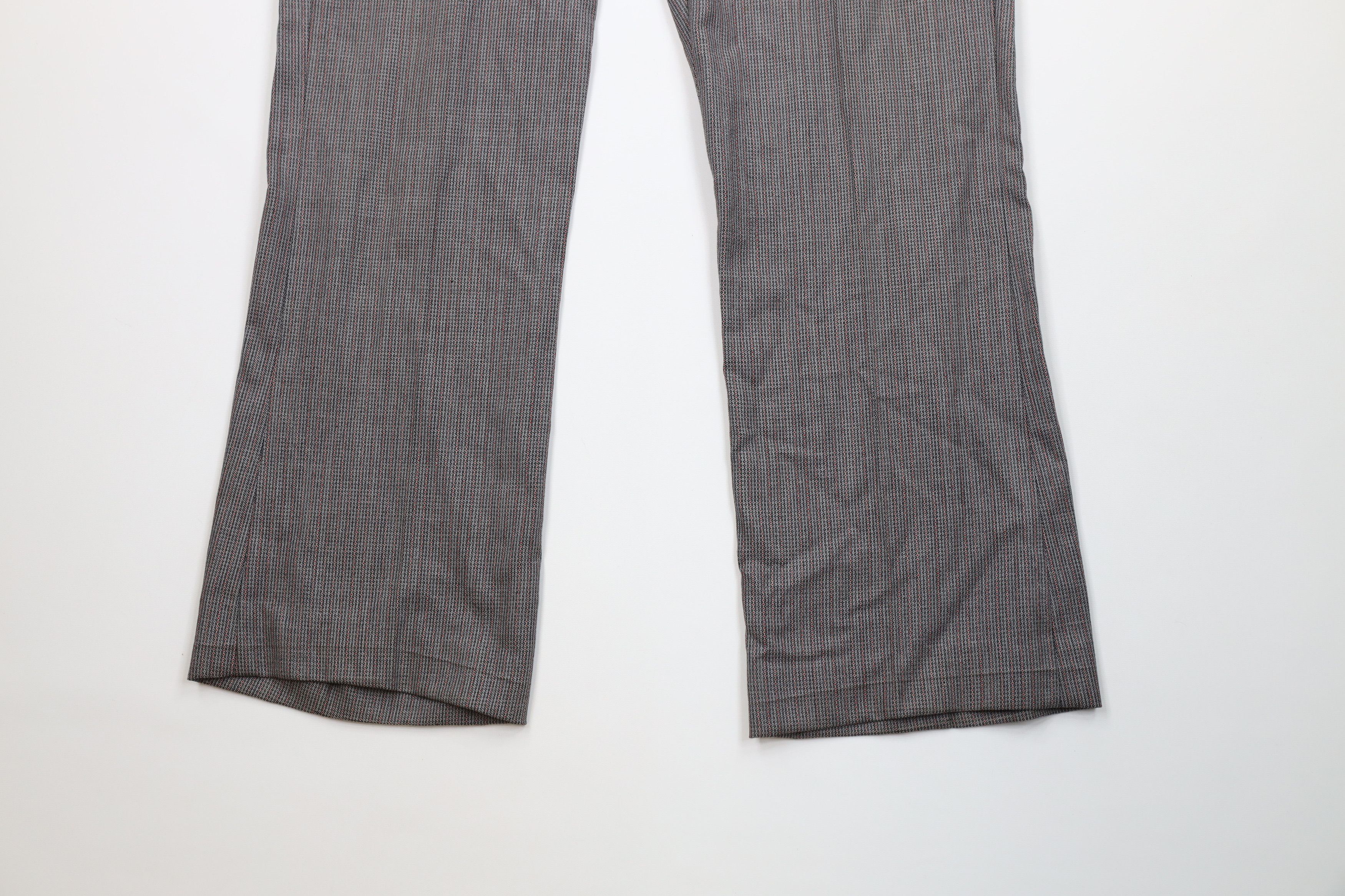 Vintage Vintage 60s 70s Streetwear Wool Geometric Bell Bottoms Pants Size US 38 / EU 54 - 4 Thumbnail