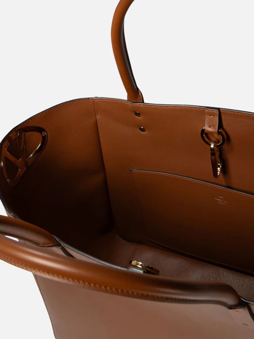 Valentino o1s22i1n0924 Size: OS / Nappa Vlogo Side Tote Bag in Brown Size ONE SIZE - 3 Thumbnail