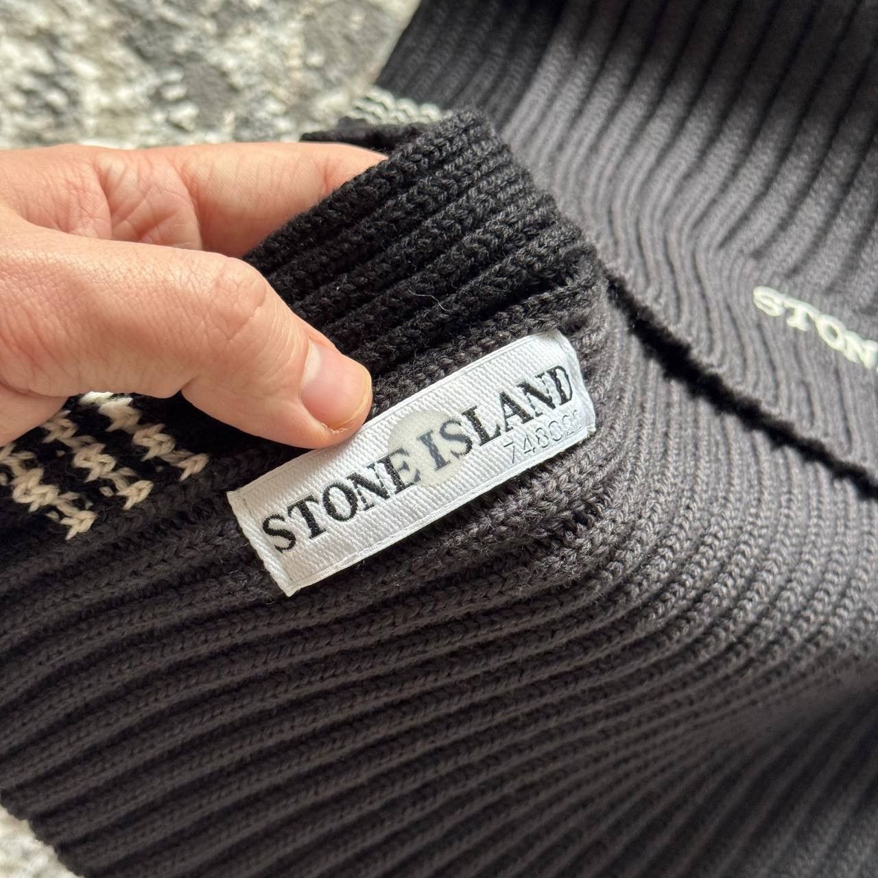 Stone Island Stone Island Vintage Heavy Knitted Wool Retro Rubbed Scarf Size ONE SIZE - 7 Thumbnail