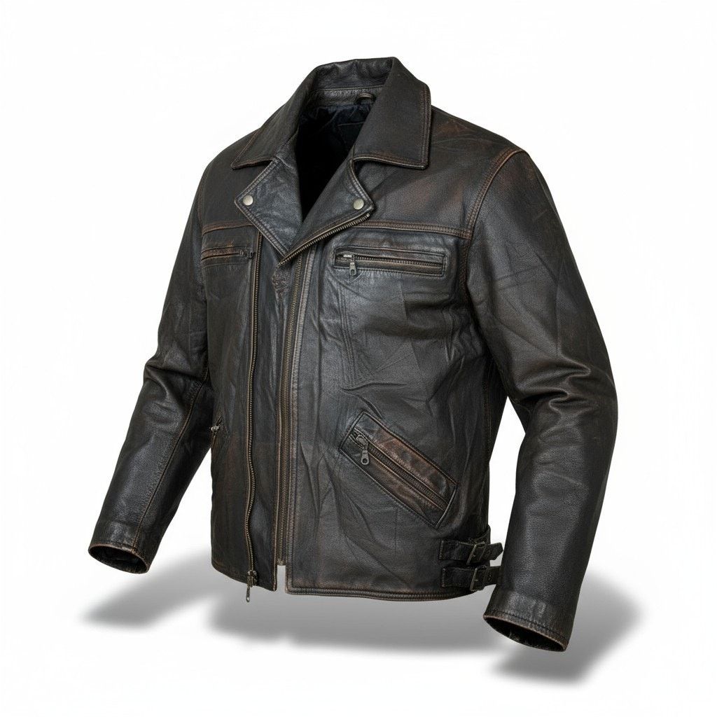 Vintage Vintage Brown Leather Boxy Racing Jacket Unisex M Size US M / EU 48-50 / 2 - 3 Thumbnail