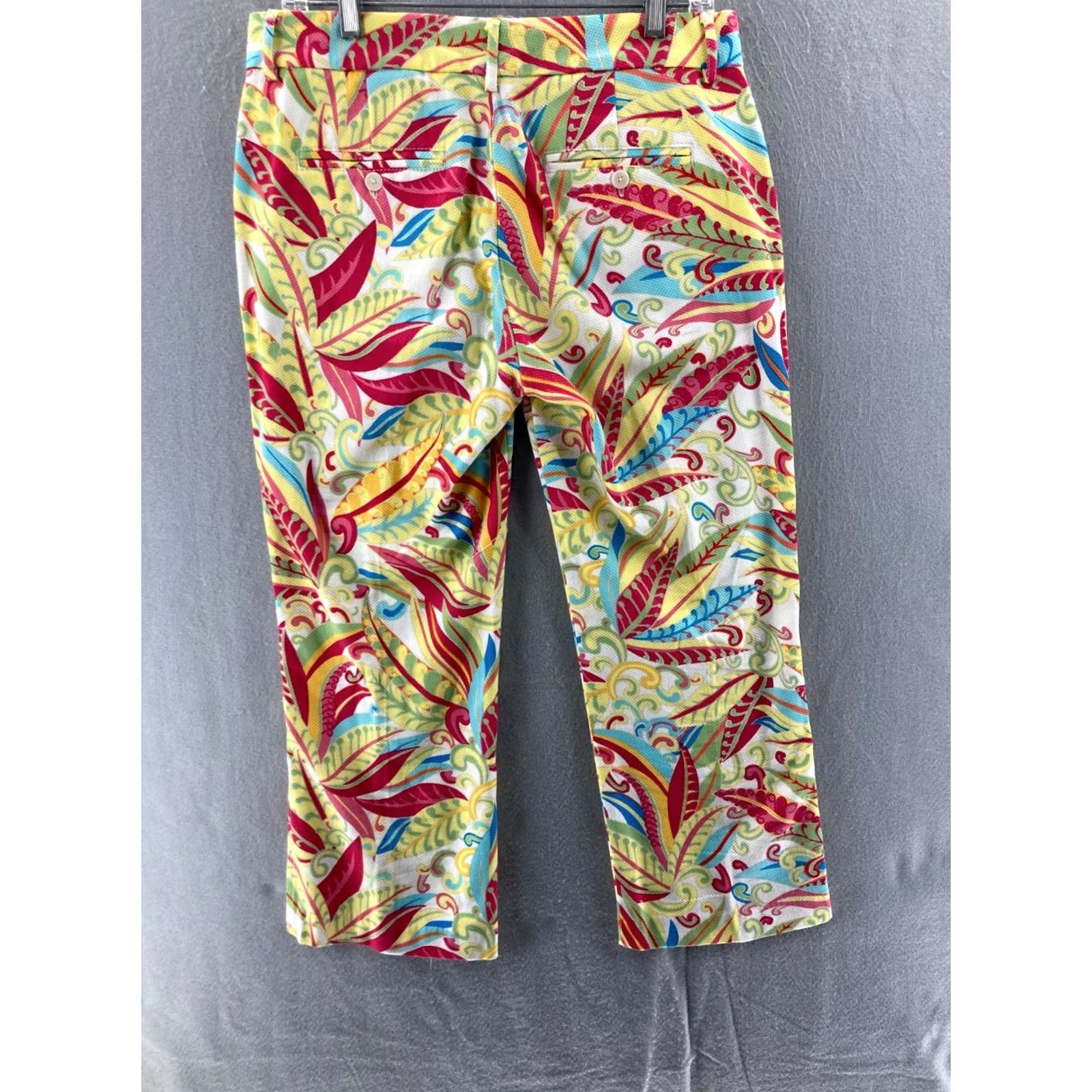 Tommy Hilfiger Tommy Hilfiger Pants 6 Flat Front Floral Print Womens Size 28" / US 6 / IT 42 - 7 Thumbnail
