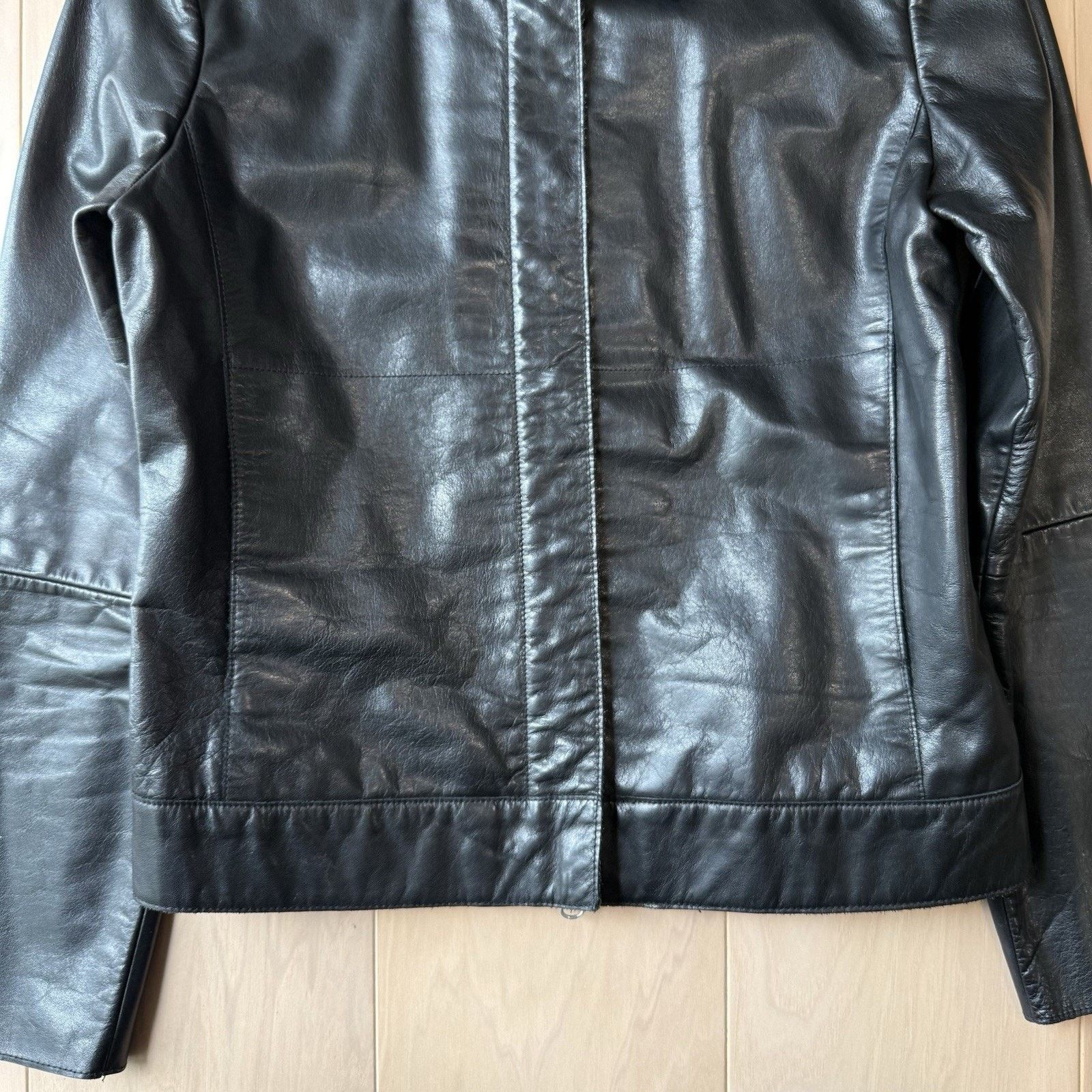 Banana Republic Banana Republic Leather Jacket Women's XS Black Full Zip Size XS / US 0-2 / IT 36-38 - 4 Thumbnail