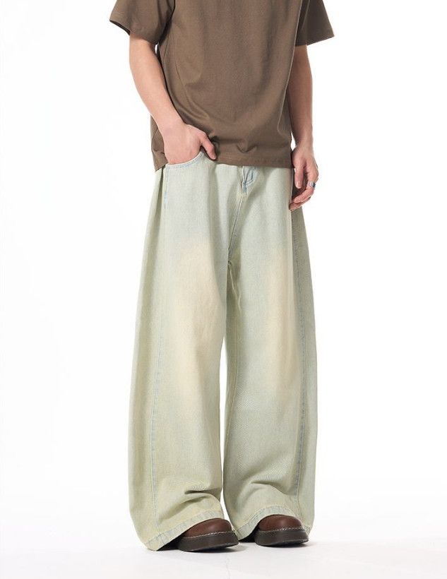 Japanese Brand Retro American high street distressed wide-leg jeans Size US 32 / EU 48 - 2 Thumbnail